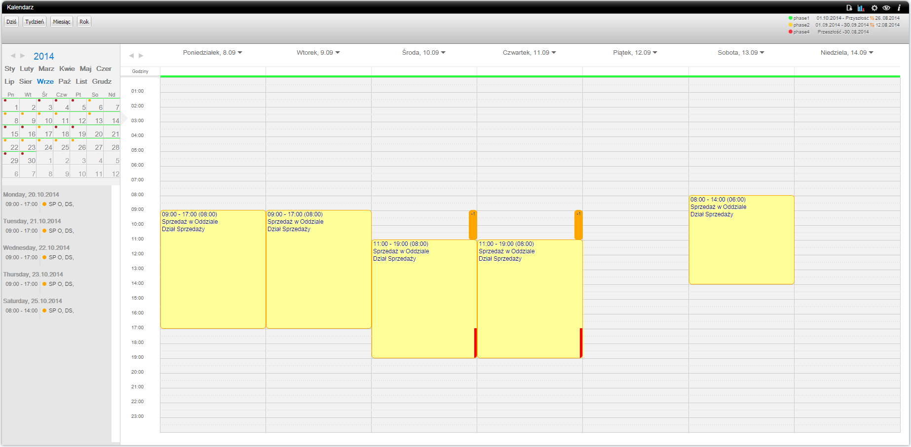 calendar understaffing