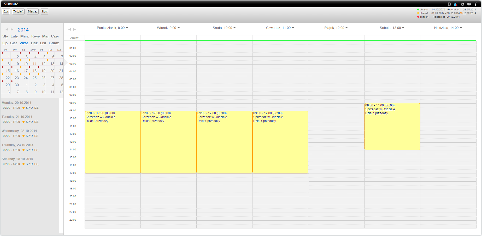 calendar understaffing